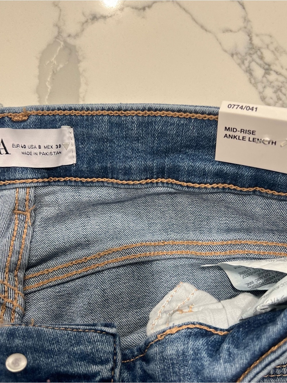 ZARA Women’s  Skinny Jeans in Mid Blue Wash - Size 8❤️ - Picture 5 of 13